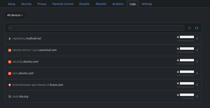 Figure 3: DNS queries with all things installed.